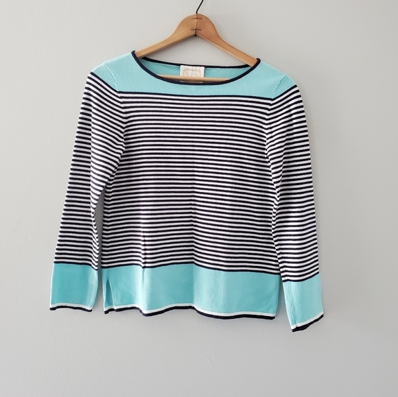 Sail to Sable Tops - Sail to Sable Blue/White Striped Top